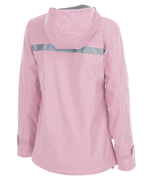 Monogrammed Pink New Englander Rain Jacket