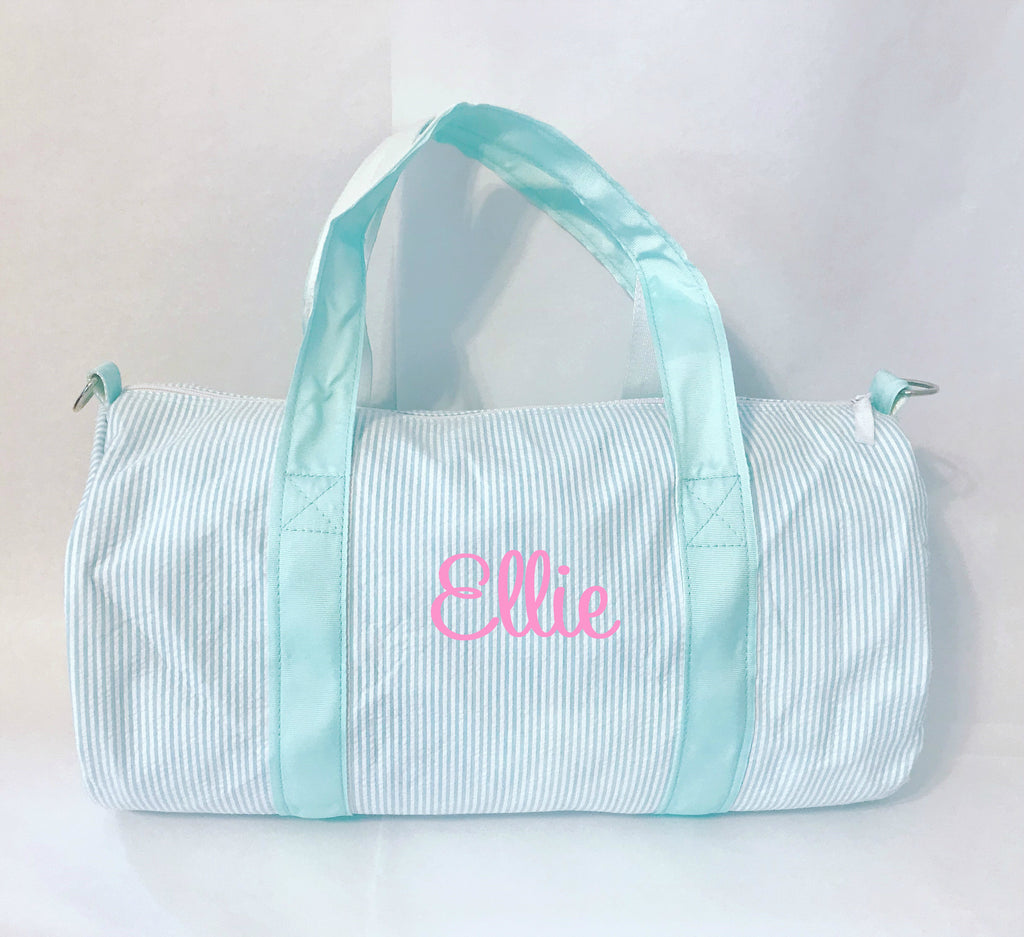Mint Seersucker Duffle Bag – LL Monograms